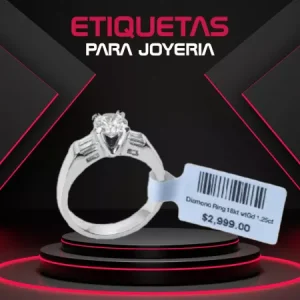 Etiqueta para joyería